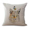 Mignon Animal Style coton lin carré housse de coussin canapé taie d'oreiller maison voiture bureau décor - #20
