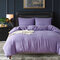 Luxury Concise Nordic Style Bedding Set Twin Queen King Size Quilt Cover Pillowcase - Purple