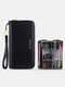 Simple Genuine Leather 6.5 Inch Anti-theft RFID Clutch Wallet Multi-card Slots Card Holder Long Purse - Black Neutral