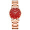 Fashion Casual Women Wristwatch Alloy Wrist Watch Bracelet Waterproof Quartz Watches - Red