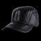 Leather Hat Men's New Leather Hat Men's Leather Hat Casual Outdoor Baseball Cap Adjustable - Black