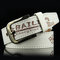 Men Antique Quality Synthetic Leather Belt Alloy Pin Buckle Belt Commerce Leisure Belt - White
