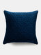 1PC Velvet Solid Color Hexagonal Flower Pattern Decoration In Bedroom Living Room Sofa Cushion Cover Throw Pillow Cover Pillowcase - Blue