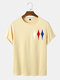 Kurzärmlige T-Shirts mit Rundhalsausschnitt und Argyle-Grafik für Herren - Khaki