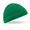 Men Women Solid Color Knitted Beanies Caps Outdoos Sport Rolled Cuff Brimless Hat - Green