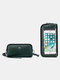 RFID Genuine Leather 6.5 inch Touch Screen Phone Bag Long Wallet Clutch Purse - Green