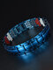 Fashionable Magnetic Health Energy Detachable Multirow Multipoint Magnet Negative Ion Men's Weight Loss Magnetic Therapy Bracelet - Blue