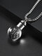 Trendy Spherical-shaped Twelve Constellation Luminous Pendant Glass Stainless Steel Necklace - #12