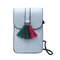 Tassel Stylish 5.5inch Phone Bag Shoulder Bag Crossbody Bag Purse - Gray