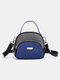 Women Waterproof Patchwork Handbag Crossbody Bag Satchel Bag - Blue