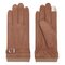 Men Winter Warm Thicken Suede Gloves Simple Solid Riding Windproof Touch Screen Full-finger Gloves - Coffee