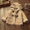 Sweet Classic Boys Girls Winter Hooded Windbreaker Trench Coat For 6-36 Months - Khaki