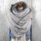 Women Solid Color Scarf Shawl Wrap Multi-purpose Neck Wrap Warm Scarf - Grey