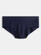 Men Seamless Plain Briefs Modal Soft Thin Lightweight Breathable Underwear - Royal Blue