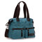 Ekphero Men Women Casual Canvas Multi-Pocket Portable Handbags Pillow  Crossbody Bag - Blue