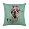 3D Cute Perro Patrón Funda de cojín de lino y algodón Hogar Coche Funda de cojín de oficina para sofá Fundas de almohada - #15