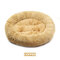 Round Short Plush Cat Nest All Seasons Universal Comfortable Soft Warm Washable Pet Bed - Coffee