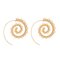 Fashion Spiral Earrings Heart-shaped Retro Earrings Exaggerated Gear Women Earrings - Gold