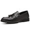 Men Tassel  Casual Leather Shoes  - Black