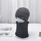 Men 2PCS Plus Velvet Thick Elastic Windproof Keep Neck Protection Warm Headgear Scarf Wool Beanie - Dark Grey