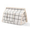 Boîte à mouchoirs en lin de coton Boîte de rangement télécommandée Tissu créatif Plateau de bureau pour salon à la maison - blanc