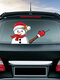 Christmas Snowman Elf Wiper Sticker Removable Rear Windshield Stickers Car Sticker - #07