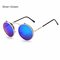 نظارات شمسية للرجال والنساء بتصميم دائري دائري معدني - # 01
