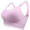 Soft Front Button Wireless Anti Sagging Breast-feed Nursing Bra - Pink