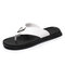 Men Clip Toe PU Leather Metal Buckle Beach Casual Slippers - White
