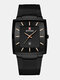 5 Colors Stainless Steel Men Vintage Watch Decorated Pointer Calendar Quartz Watch - Black