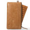 6 Card Slots Wallet Cow Leather Clutch Card Holder Coin Bag Phone Bag For Men - Brown