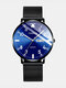 8 Colors Stainless Steel Alloy Men Business Casual Luminous Round-shaped Quartz Watches - #03