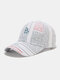 Unisex Cotton Newspaper Letter Printing Fashion Personality Sunshade Baseball Hat - White