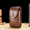Genuine Leather Vintage 6 Inch Phone Bag Waist Bag Crossbody Bag For Men - #01
