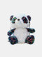 Women Cute Plush Backpack Colorful Sequins Panda Parent-child Crossbody Bag - Black