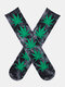 Unisex Cotton Tie-dye Maple Leaf Pattern Non-slip Breathable Socks - #04