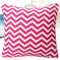 43cm x 43cm Ripple Stripes Print Linen Cushion Cover Sofa Cotton Pillow Cases - Pink