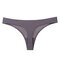 Sexy Seamless Hollow Out Ice Silk Low Rise Thongs - Grey