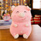 30/40/50cm Crystal Velvet Pig Pillow Smile Face Cotton Fabric Stuffed Pig toys Child Gifts - Light Pink