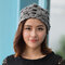 Women Wool Beanie Cap Knitted Lace Hand-knitted Hat Crochet Decoration Hat - Gray
