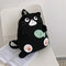 Shoulder Canvas Bag Cartoon Pattern Student Shoulders Wild Campus Harajuku Style Small Fresh Cute Cloth Bag - Black trumpet