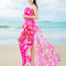 Women Hot Sexy Printed  Sunscreen Summer Beach Floral  Silk Scarf And Shawl  - #03