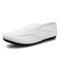 Men Casual Breathable Driving Shoes  - White
