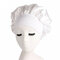 Women Elastic Sleeping Hat  Headband  Beanie Cap Hair Care Beanie  - White