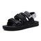Season Fashion Personality Men's Slippers New Wear Sandals Lovers Shoes Sandals Men Sandals - Black and White