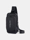 Men Casual Oxford Multifunction Wear-Resistant Crossbody Bag Light Weight Sling Bag - Black