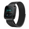 Milanese 24-hour Heart Rate IP68 Brightness Control Activity Monitor Sport Mode Multi-language Smart Watch - Black