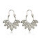 Vintage Wild Geometric Earrings Stereoscopic Gold Silver Leaves Pendant Earrings Women Jewelry - Silver