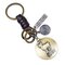 Retro Twelve constellation Woven Keychain Soft Leather Cord Keychain For Men - Aries