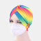 Printed Multi-colored Beanie National Style Button Mountable Ears Prevent Strangulation - 02
